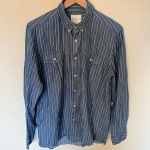 Saturdays New York City Navy Pinstripe Men's Shirt